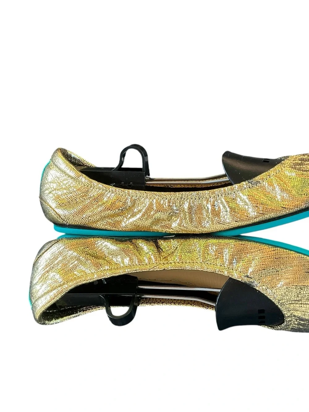 Rare Black Friday Limited Edition Tieks Theia Gold Leather Ballet Flats Size 10